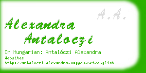 alexandra antaloczi business card